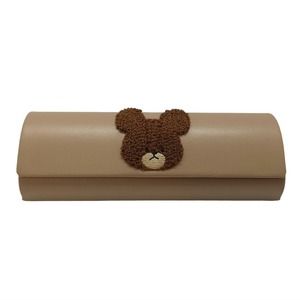 Embroidered bear eyeglasses case